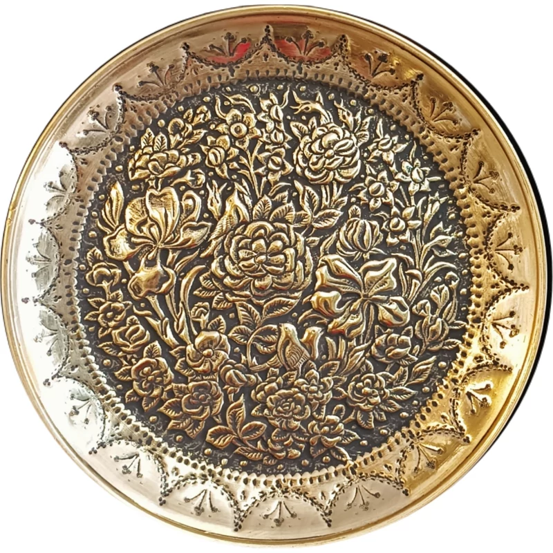 دیوارکوب قلمزنی طرح گل همراه قاب