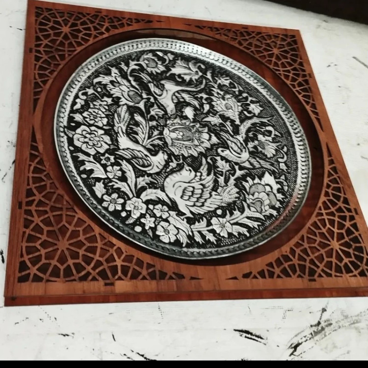 دیوارکوب مسی گل و مرغ