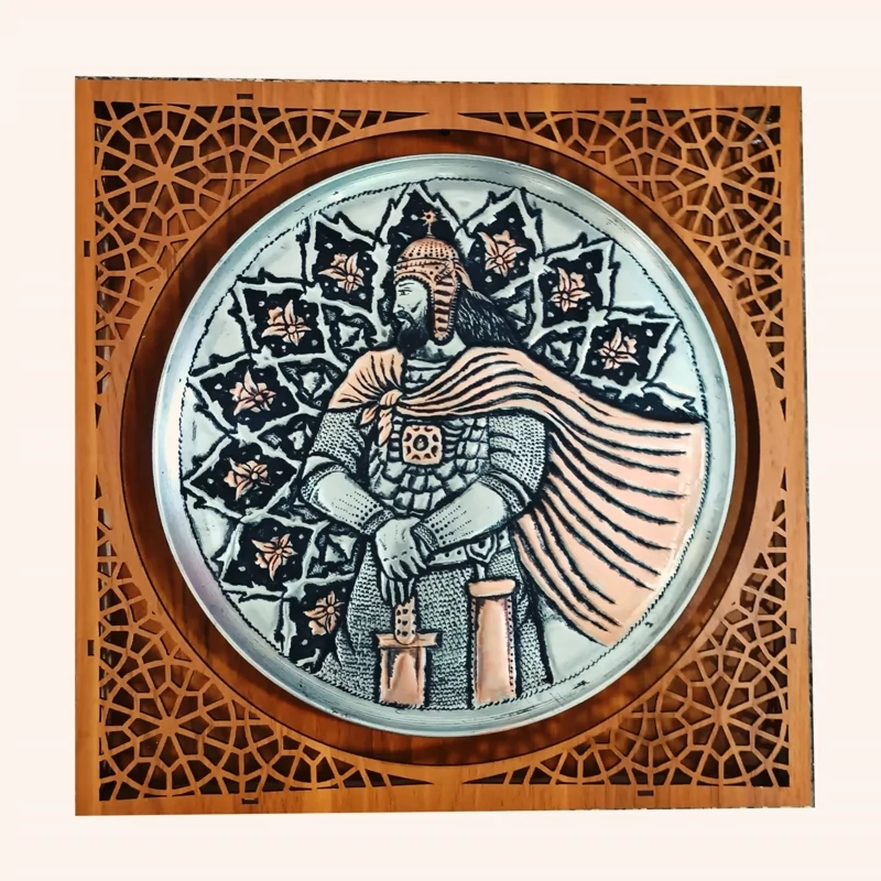 دیوارکوب قلمزنی مسی طرح بابک خرمدین