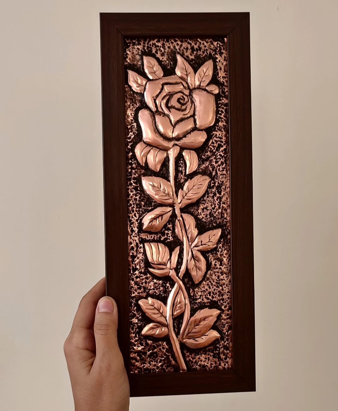 تابلو ورق مسی طرح گل