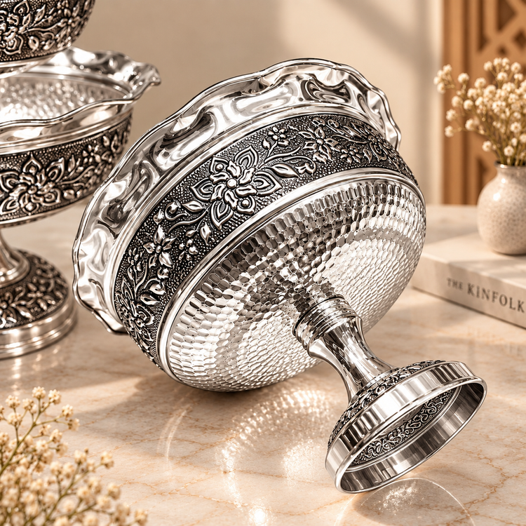 سرویس پذیرایی مسی ۴تکه گلبرگ یاس