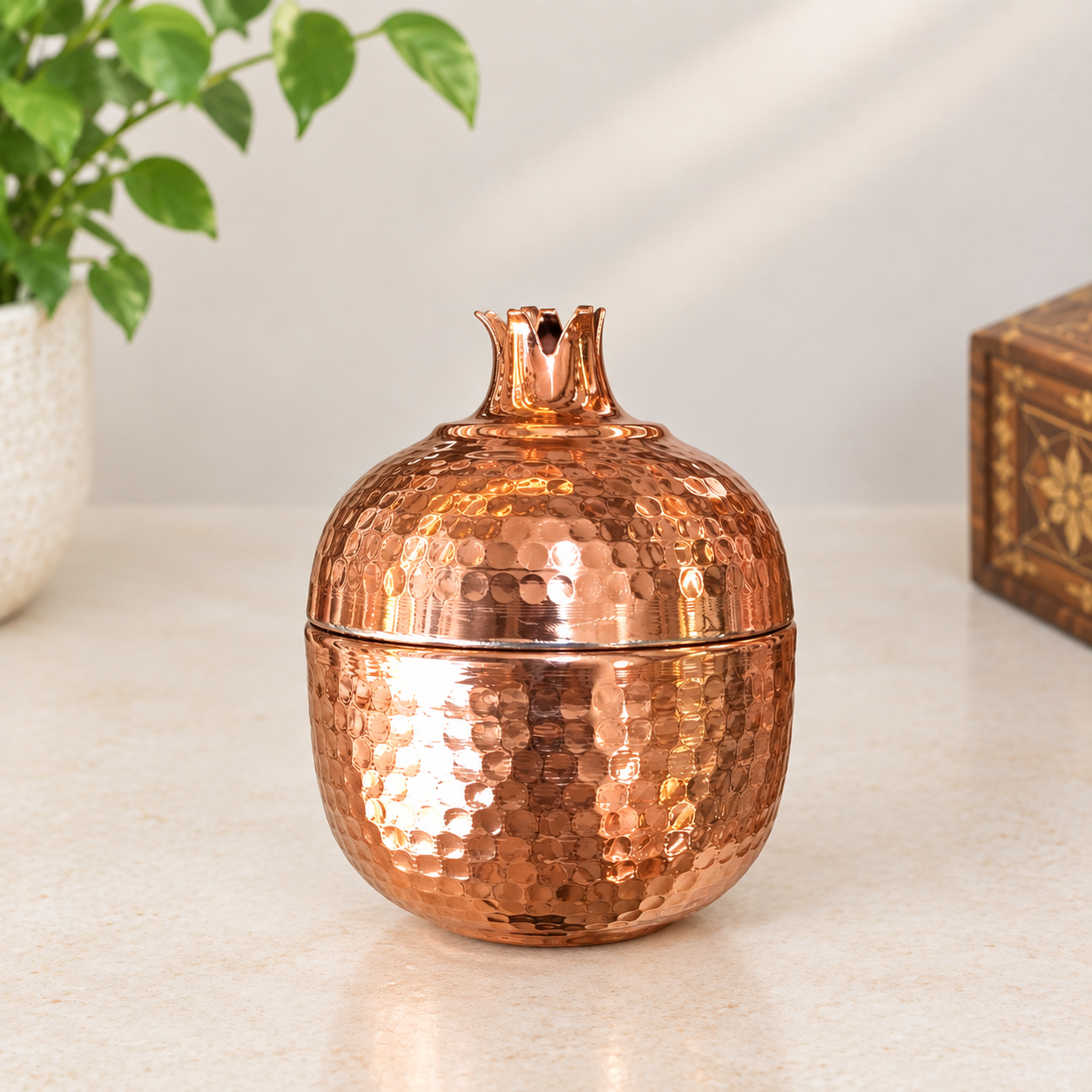قندان مسی طرح انار نانو